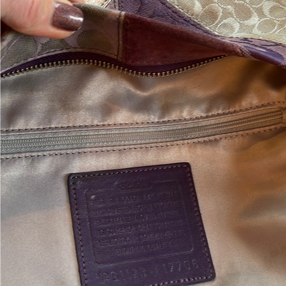 Coach Authentic Purple Patch Silver Suede Crossbo… - image 8